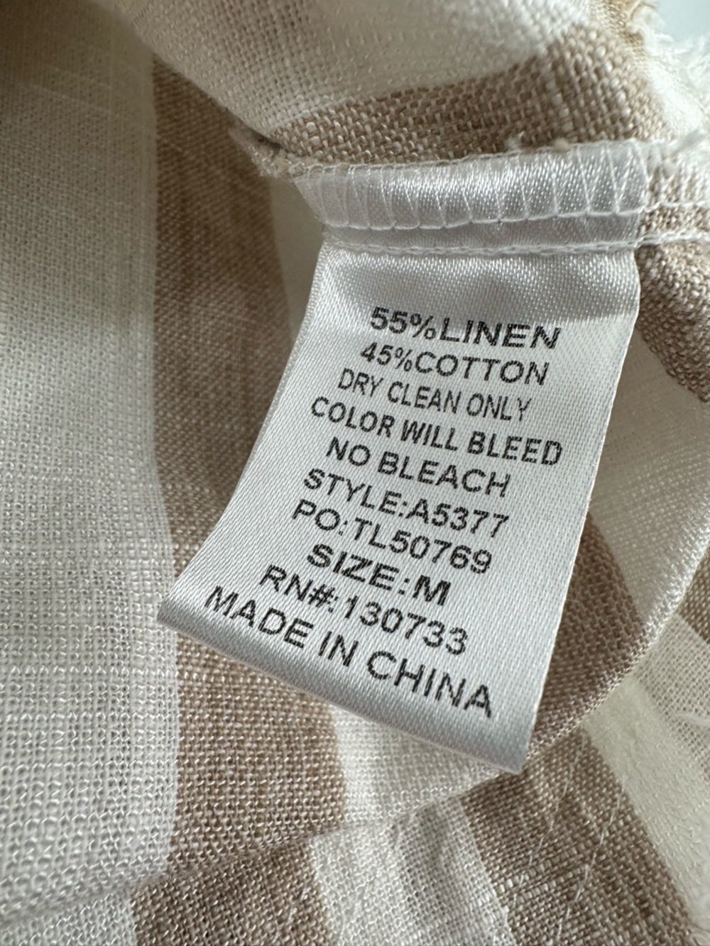 Umgee Beige & White Vertical Stripe Sleeveless Mini Dress - Picture 7 of 7